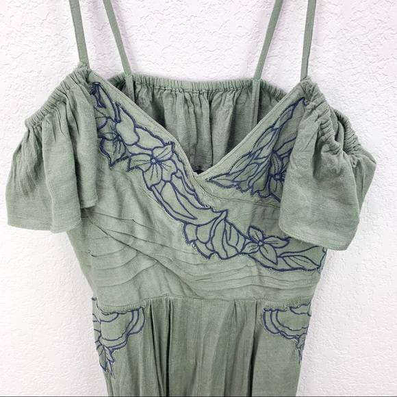 Free People In The Moment Green Jumpsuit - Picture 4 of 7